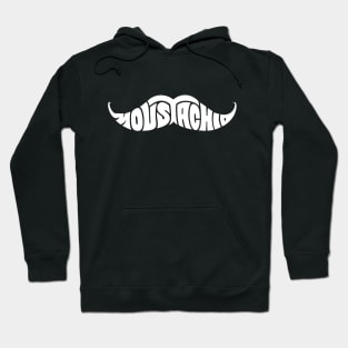 White Moustachio Hoodie